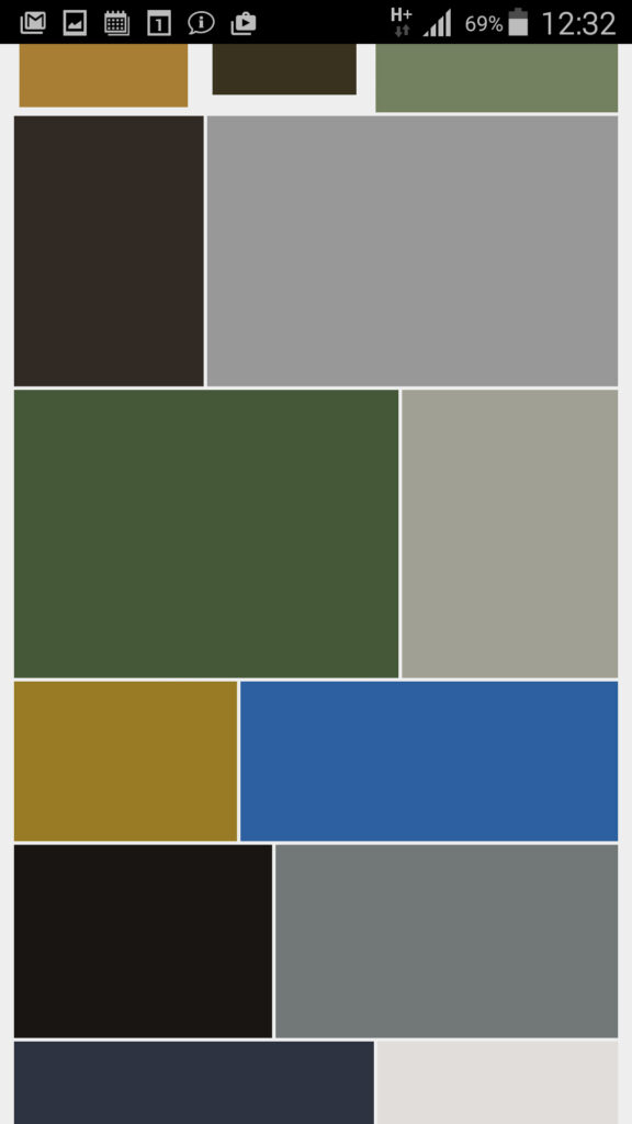 Bildschrirmfoto, Braune,blaue,grauegrüne Flächen