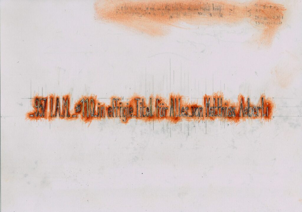 Bild mit orangenem Schriftzug auf dem in effigie Titel draufsteht
