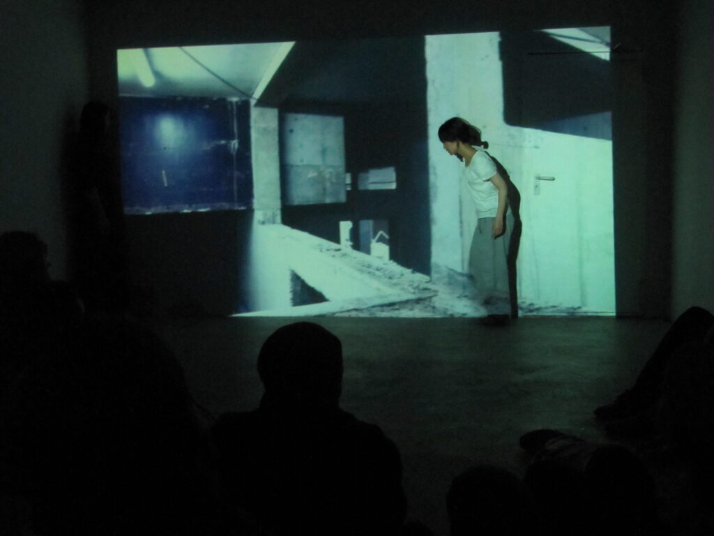 A performance with a video installation