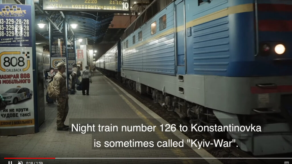 Still aus Train Kyiv-War von Korniy Grytsiuk